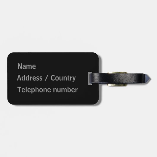 Houd rustig en reis door bagagelabel (Achterkant horizontaal)