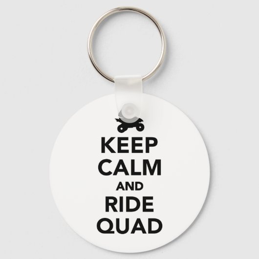 Houd rustig en rijd met Quad Sleutelhanger (Voorkant)