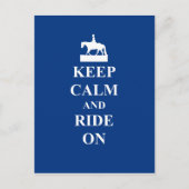 Houd rustig en rijd op (blauw) briefkaart (Voorkant)