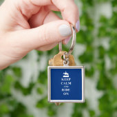 Houd rustig en rijd op (blauw) sleutelhanger (Hand)