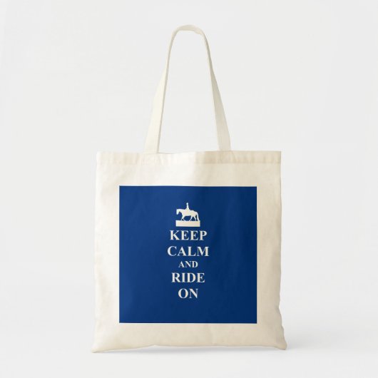 Houd rustig en rijd op (blauw) tote bag (Voorkant)