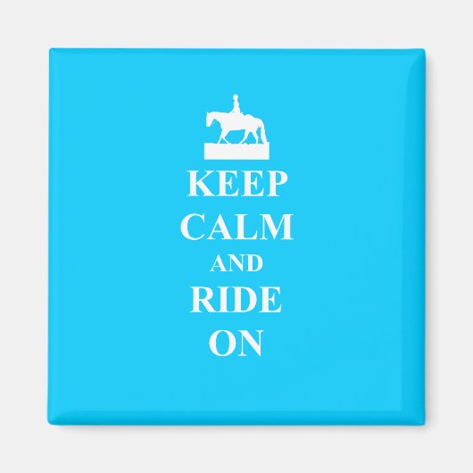 Houd rustig en rijd op (lichtblauw) magneet (Voorkant)