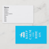 Houd rustig en rijd op (lichtblauw) visitekaartje (Voorkant / Achterkant)
