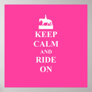 Houd rustig en rijd op (roze) poster