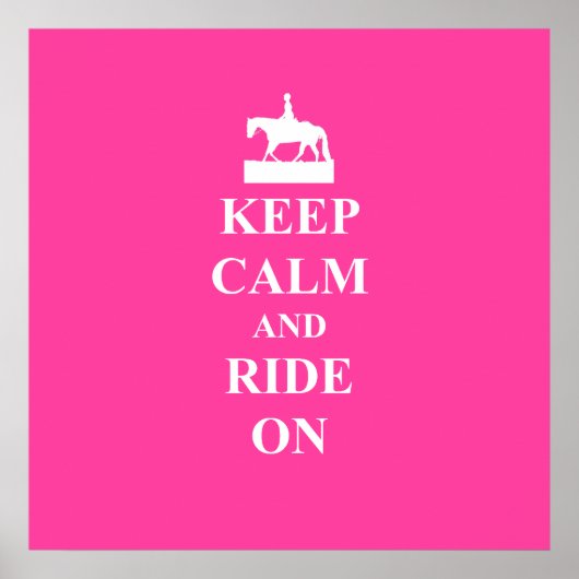 Houd rustig en rijd op (roze) poster (Voorkant)