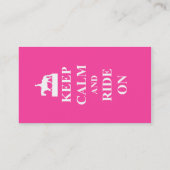 Houd rustig en rijd op (roze) visitekaartje (Achterkant)