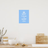Houd rustig en slaap goed | Babyblauw poster (Keuken)