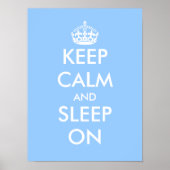 Houd rustig en slaap goed | Babyblauw poster (Voorkant)