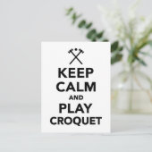 Houd rustig en speel Croquet Briefkaart (Staand voorkant)