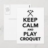 Houd rustig en speel Croquet Briefkaart (Voorkant / Achterkant)