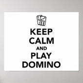 Houd rustig en speel Domino. Poster (Voorkant)