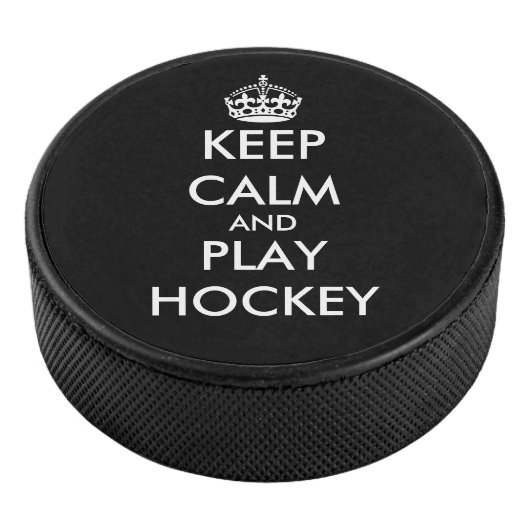 Houd rustig en speel hockey cadeau op maat hockey puck (3/4)