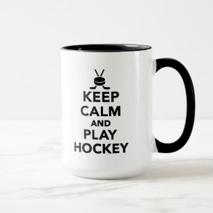 Houd rustig en speel Hockey. Mok