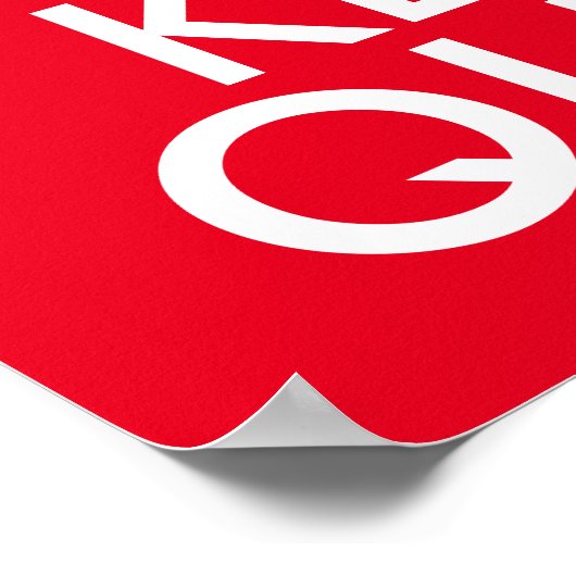 Houd rustig en stil poster (Hoek)