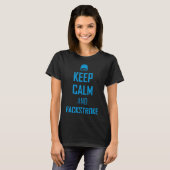 Houd rustig en terugslag zwemteam grappig geschenk t-shirt (Voorkant volledig)