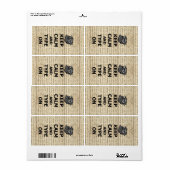 Houd rustig en typ op etiket (Full Sheet)