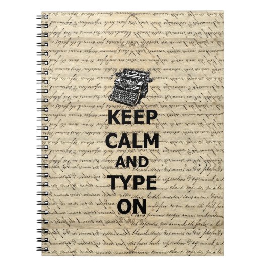 Houd rustig en typ op notitieboek (Voorkant)