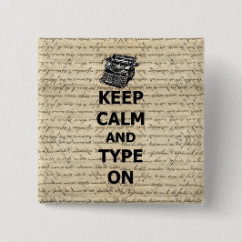 Houd rustig en typ op vierkante button 5,1 cm