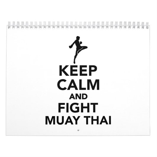 Houd rustig en vecht Muay Thai Kalender (Hoes)