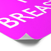 Houd rustig en vecht tegen borstkanker poster (Hoek)