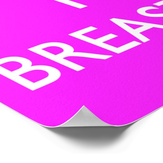 Houd rustig en vecht tegen borstkanker poster (Hoek)