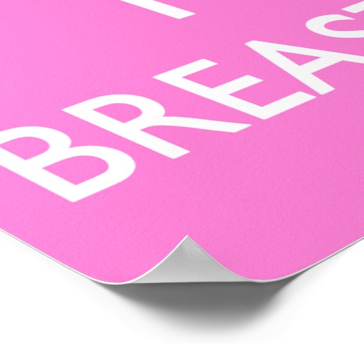 Houd rustig en vecht tegen borstkanker poster (Hoek)