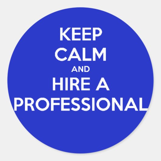 Houd rustig en verhuil een professional ronde sticker (Voorkant)