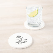 Houd rustig en vertrouw op de Otters Zandsteen Onderzetter (Zijkant)