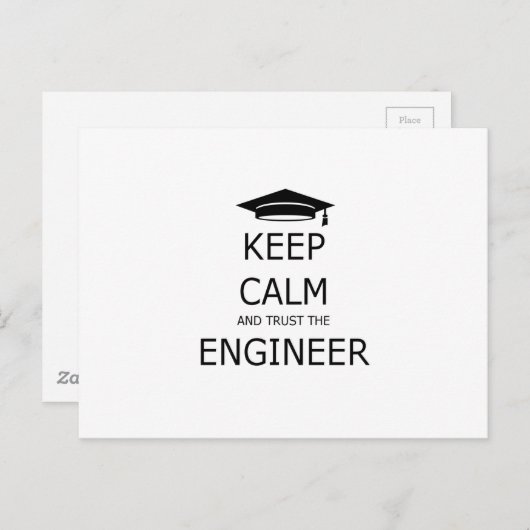 Houd rustig en vertrouw op de technicus briefkaart (Voorkant / Achterkant)