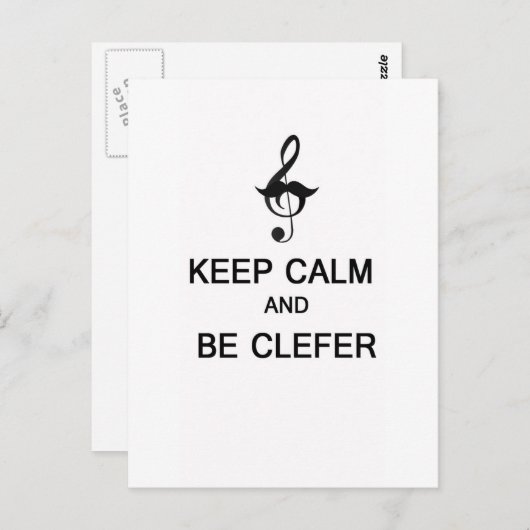 Houd rustig en wees slim. briefkaart (Voorkant / Achterkant)