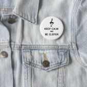 Houd rustig en wees slim. ronde button 5,7 cm (In situ)