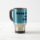 Houd rustig, GOLF Quote Travel Mug Reisbeker (Voorkant links)