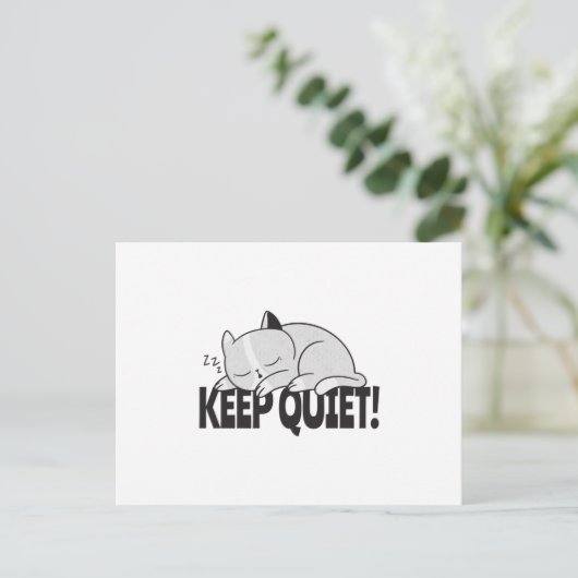 Houd rustig Lazy slaap bij de kat Briefkaart (Staand voorkant)