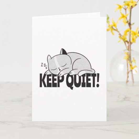 Houd rustig Lazy slaap bij de kat Kaart (Gele Bloem)