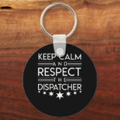 Houd rustig respect voor de politieagent sleutelhanger (Voorkant)