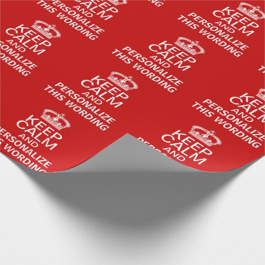 Houd rustig, rode, rode, witte tinten cadeaupapier (Hoek)