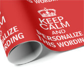 Houd rustig, rode, rode, witte tinten cadeaupapier (Rol Hoek)