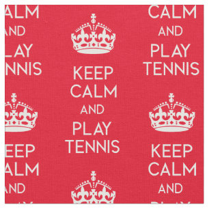 Houd rustig - tennis (maat en kleur op maat) stof