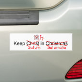 Houd Saturnus in Saturnalia Bumpersticker (Op auto)