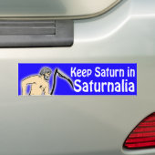 Houd Saturnus in Saturnalia bumpersticker (Op auto)