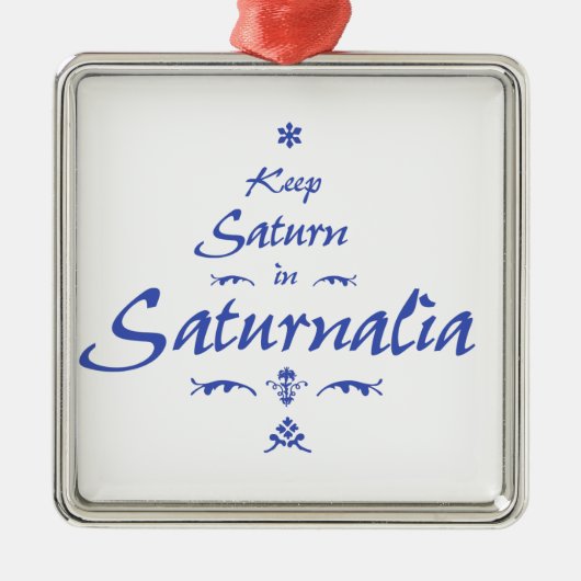Houd Saturnus in Saturnalia Metalen Ornament (Voorkant)