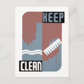 Houd schoon briefkaart (Voorkant)