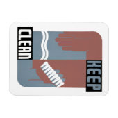 Houd schoon magneet (Horizontaal)