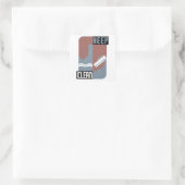 Houd schoon vierkante sticker (Tas)