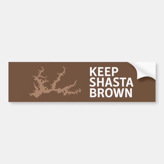 Houd Shasta Brown Bumpersticker (Voorkant)