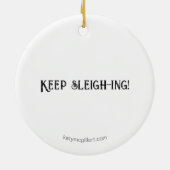 Houd slee-ing! ornament (Achterkant)