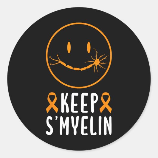 Houd Smyeline Multiple Sclerose Awareness Ronde Sticker (Voorkant)