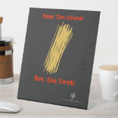 Houd Spaghetti Whole en Boil First Reclamebord Met Voetstuk (Insitu)