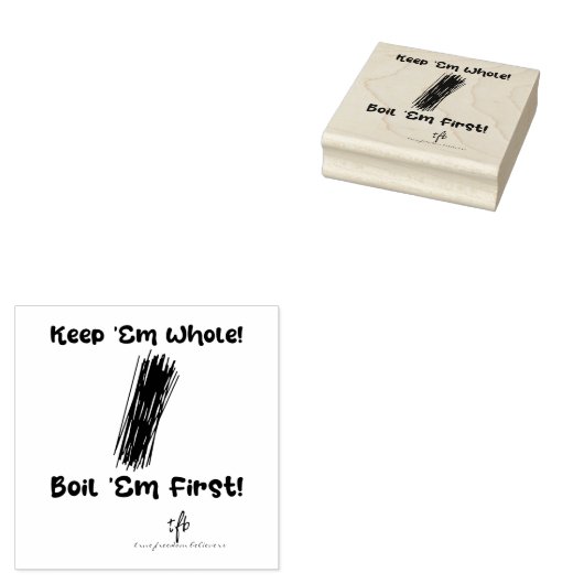 Houd Spaghetti Whole en Boil First Rubberstempel (Gestempeld)