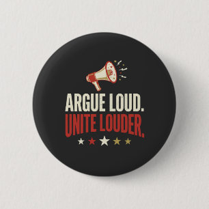 Houd Stemmen Verhef Politieke Campagne Knop Ronde Button 5,7 Cm